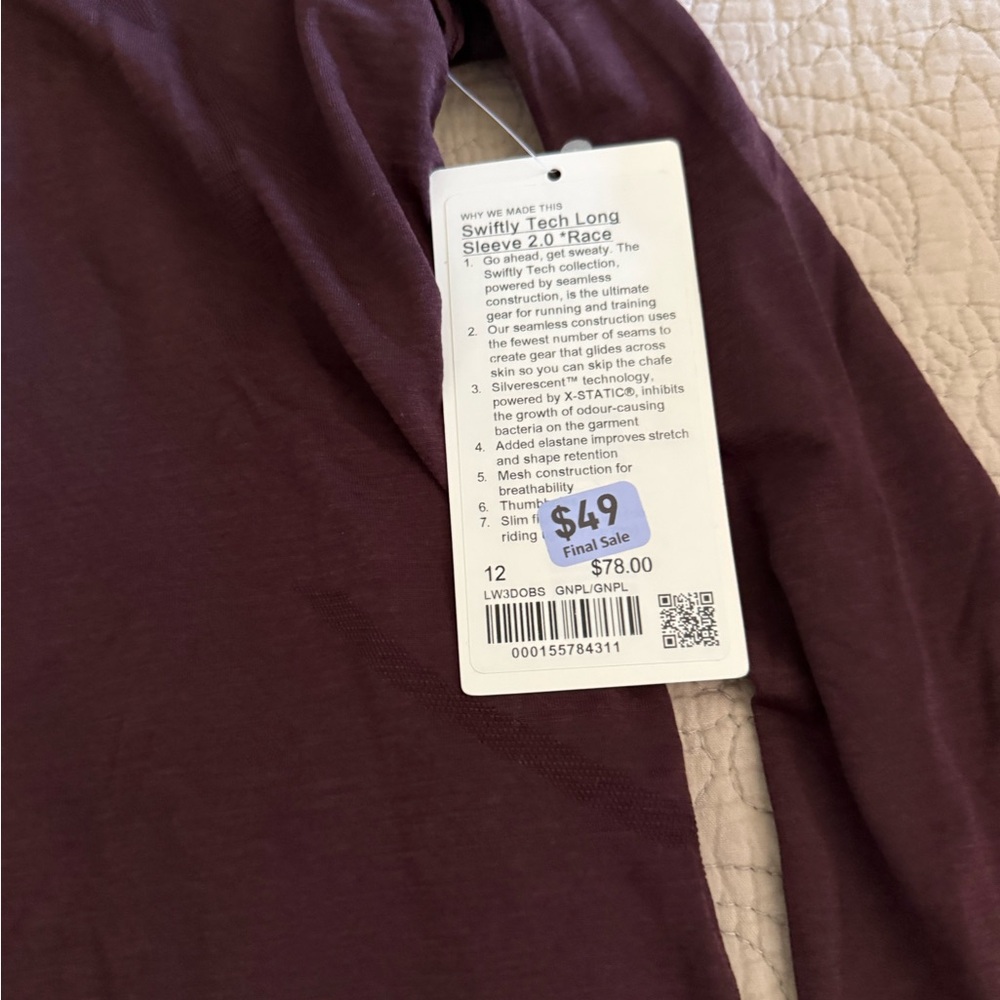 lululemon Swiftly Tech Long Sleeve 2.0 *Race - Picture 3 of 4